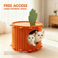 🥕 2026 Sale — Over 19,600 Sold! 🐱 Cozy Carrot Cat Cave – Semi-Enclosed Plush Bed with Scratch-Resistant Felt | All-Season Indoor Comfort 🏠
