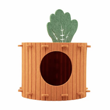 🥕 2026 Sale — Over 19,600 Sold! 🐱 Cozy Carrot Cat Cave – Semi-Enclosed Plush Bed with Scratch-Resistant Felt | All-Season Indoor Comfort 🏠