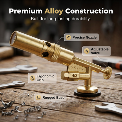 🔥 50% OFF NOW! 🧨 Butane Torch – 1300°C Flame, Instant Ignition & Heavy-Duty Copper-Zinc – For Grilling, Searing & Welding 🍖