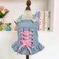 🐾 2026 Sale — Over 31,200 Sold! 👗 Cute Princess Denim Dog Jacket – Soft Embroidered Pet Coat for Daily Walks & Photos 🐶