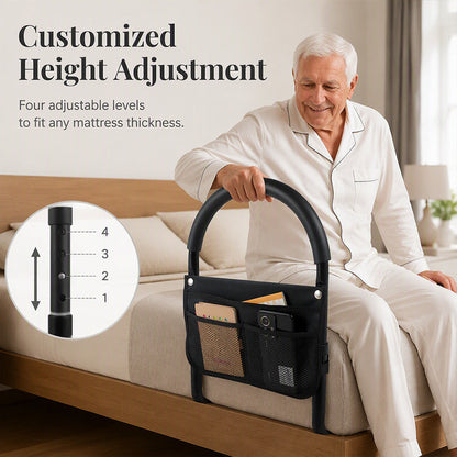 🛏️ 2026 Sale — Over 17,500 Sold! 🦺 Safe Stand Bed Rail – Adjustable Height, Foam Grip & Secure Strap | Easy Bedside Support for Seniors & Mobility Aid 💪