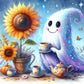 👻 2026 Sale — Over 24,800 Sold! 💎 Halloween Cute Ghost DIY Diamond Art Kit – 5D Full Drill, HD Waterproof Canvas & Gothic Lace Design 🎃