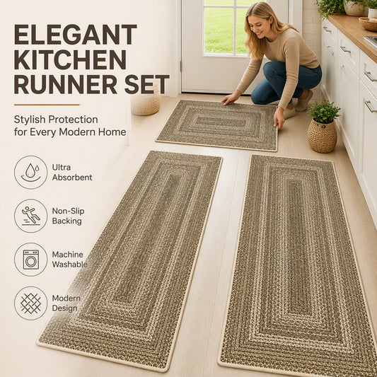 🏡✨50% OFF! 🪨💫 Elegant Woven Runner Rug – Non-Slip, Fast-Absorbing & Premium Craftsmanship for Any Room. Over 16,829 Beautiful Floors!✨