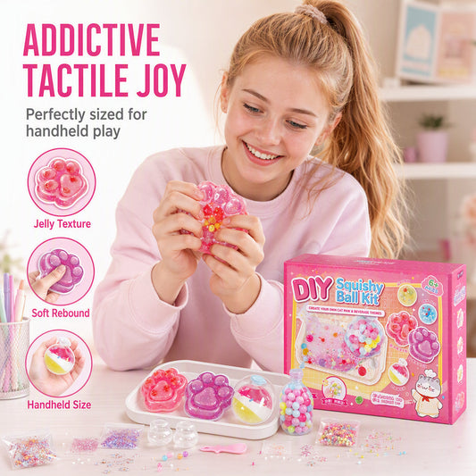 🎨✨50% OFF! 🐾🧁 DIY Fried Ice Squishy Toy Kit with Cat Claw Design for Kids – Crystal Clear Textures, Sensory Relief & Artistic DIY Results. Over 53,291 Happy Crafters!✨