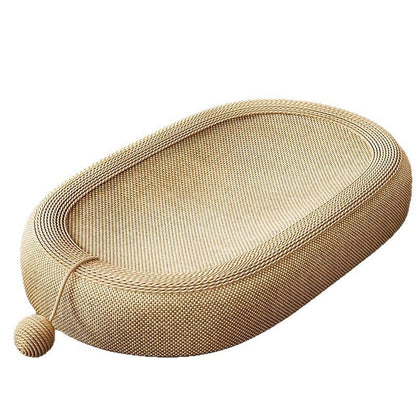 🐾 2026 Sale — Over 23,800 Sold! 🐱 Wear-Resistant Sisal Cat Scratcher Bed – Roomy Oval Shape, Cat Toy Included & Furniture-Friendly Design 🌿