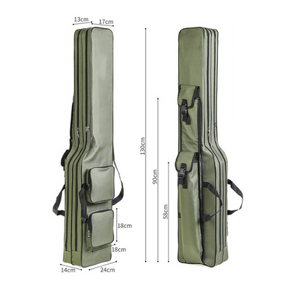 🎣 50% OFF NOW! 🧳 Fishing Rod & Gear Bag – 3-Layer Capacity, 420D Oxford Fabric & Adjustable Backpack Straps – For Rods, Reels & Tackle 🎒