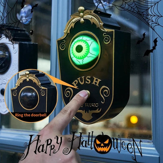 👻✨50% OFF! 🎃👁️ One-Eyed Demon Halloween Doorbell – Glowing Eyes, Spooky Sound & Antique Brass Look. Over 7,243 Haunted Homes Activated!✨