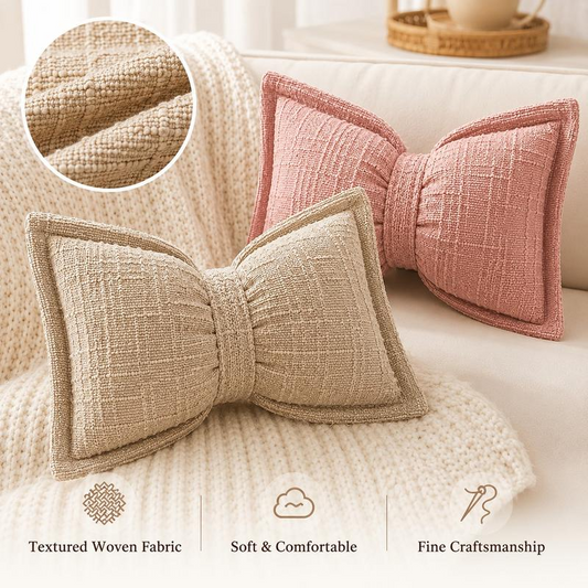 🏡✨50% OFF! 🎀🛋️ Soft Chenille Bow-Shaped Throw Pillow – Premium Fabric, Insert Included & Elegant Home Decor. Over 29,137 Cozy Homes Decorated!✨