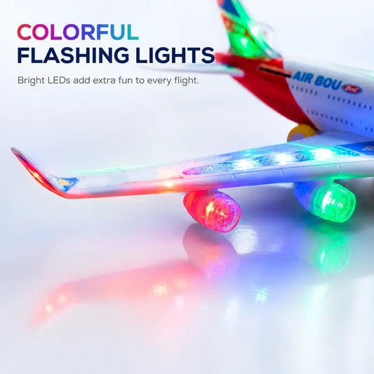 ✈️ 50% OFF NOW! 🎵 Electric Model Aircraft – Bump-and-Go, LED Lights & Realistic Sounds – For Toddlers 3+ 🛩️