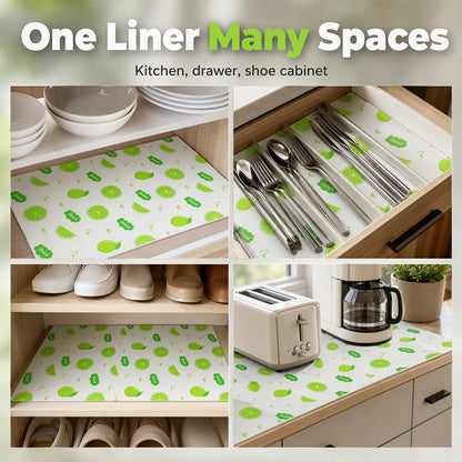 🏠✨50% OFF! 🗄️🧴 Waterproof Drawer & Shelf Liner – Thick Cushion, Easy-Cut Fit & Oil Defense for Cabinets & Countertops. Over 8,916 Spotless Shelves!✨