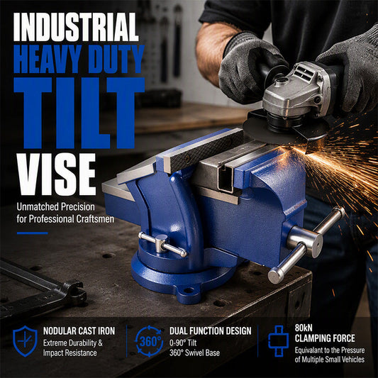 🔧 50% OFF NOW! 🛠️ Wide-Opening Bench Vise – Heavy-Duty, 80kN Clamping Force & 360° Swivel – Precise, Adjustable & Durable 💪