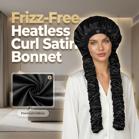 💆✨50% OFF! 💤🌙 Heatless Curl Satin Bonnet for Sleeping – Frizz-Free, Zero-Slip & Extra Long for All Hair Types. Over 28,391 Beautiful Morning Hair Days!✨