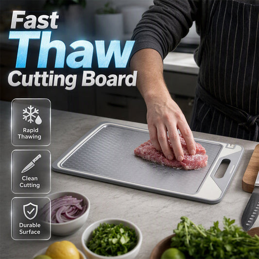 🔪🍽️ 50% OFF! 🌿⚡ Multi-Purpose Double-Sided Cutting Board – Fast Thaw, Built-In Sharpener & Slip-Resistant Design. 1,893 Happy Customers! ✅
