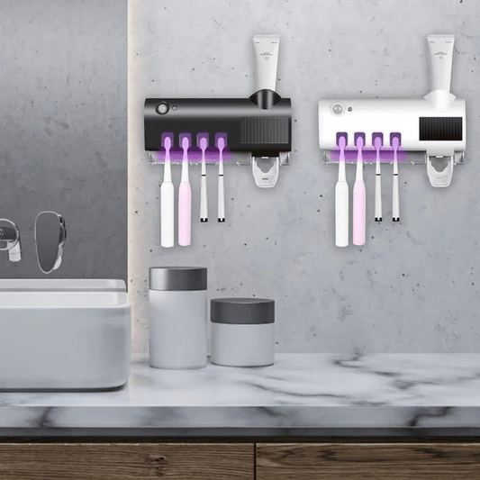 🦷✨ 50% OFF! 🔬💡 Smart UV Sterilizing Toothbrush Holder – 99.9% Sterilization, Solar & USB Charging, Holds 4 Brushes. 2,058 Happy Customers! ✅