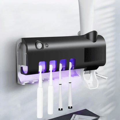 🦷✨ 50% OFF! 🔬💡 Smart UV Sterilizing Toothbrush Holder – 99.9% Sterilization, Solar & USB Charging, Holds 4 Brushes. 2,058 Happy Customers! ✅