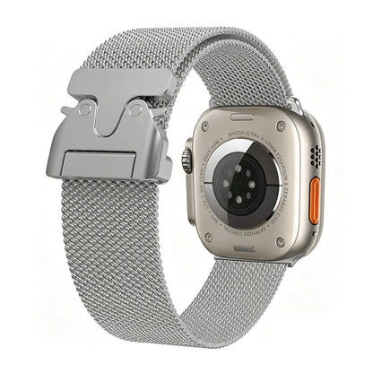 ⌚ 50% OFF NOW! 🛡️ Stainless Steel Mesh Watch Band – Breathable, Flexible Fit & Secure Clasp – Upgrade Your Smartwatch 🖤
