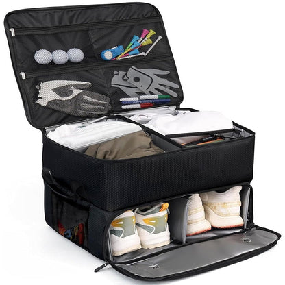 🏌️ 50% OFF NOW! 🧳 Golf Trunk Organizer – Smart Compartments, Shoe Separation & Durable Build – Keep Gear Tidy for Practice & Rounds 🚗