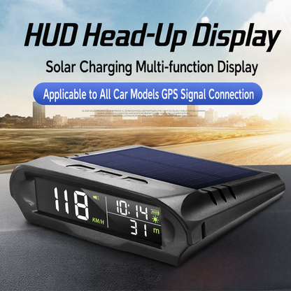🚗 50% OFF NOW! ☀️ Solar GPS Head-Up Display – Dual Charging, Smart Brightness & Speed Alerts – Clear Driving Info, No Distractions 🛡️
