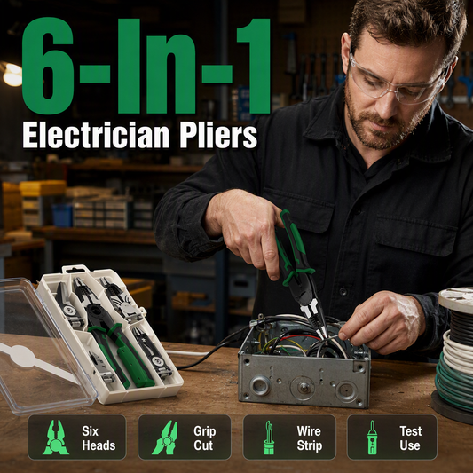 🔧 50% OFF NOW! 🛠️ 6-in-1 Electrician Pliers – Strips, Cuts, Grips, Shears & Tests – One Tool, Six Jobs, Zero Clutter ⚡