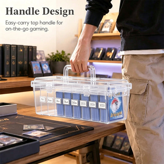 🃏 LIMITED‑TIME 50% OFF! ⚡ Portable Clear Card Storage Box – Lockable, Shock‑Resistant, Neat Arrangement ✨