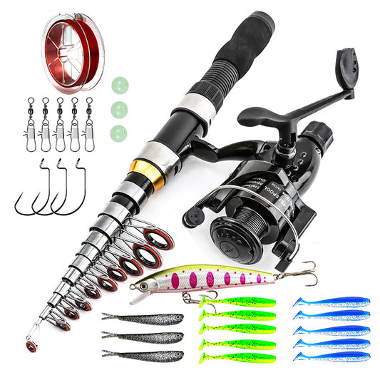 🎣 50% OFF NOW! 🧳 Complete Travel Fishing Set – Telescopic Rod, Reel & Lures – Portable Kit for Hiking, Camping & Road Trips 🌲
