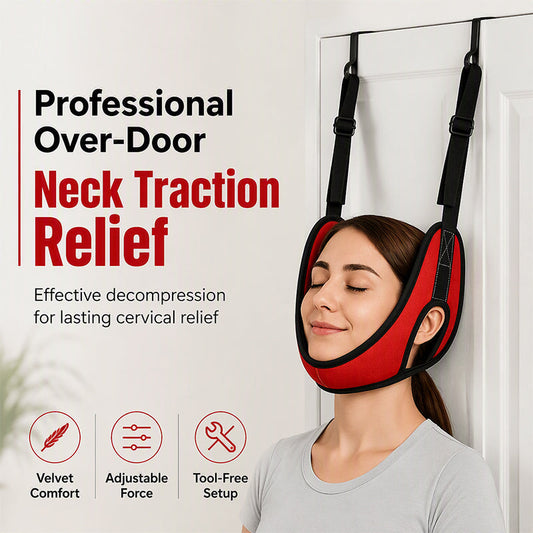 🧘 Cervical Traction Sling – Easy Door Setup, Comfort-Fit & Secure Adjustment