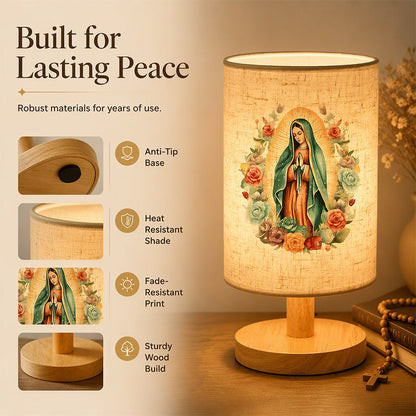 🕯️ 50% OFF NOW! ✨ Virgin Mary Wooden Table Lamp – Sacred Art, Soft Glow & Solid Wood – For Prayer, Meditation & Home Decor 🏠