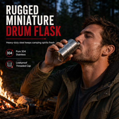 🛢️ LIMITED‑TIME 50% OFF! 🏕️ 16,742 Sold – Rugged Miniature Barrel Hip Flask – Pure Steel Body, Leakproof Cap & Outdoor Ready ⛰️