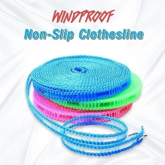 🧺 Windproof Non-Slip Clothesline – Portable PE Rope & Adjustable Length