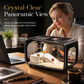 🐟 Transparent Panoramic Desktop Fish Tank – Crystal-Clear AS Material, Dual-Function Top Lid & Impact-Resistant Build