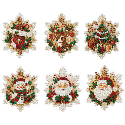 🎅 Christmas DIY Painting Hanging Ornaments Set – 5D Pearl Diamond Kit, High-Transparency Acrylic & Multidimensional Shine