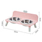 🐶 Elevated Pet Double Bowls – Detachable, Ergonomic & Neck-Friendly