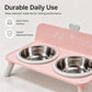 🐶 Elevated Pet Double Bowls – Detachable, Ergonomic & Neck-Friendly