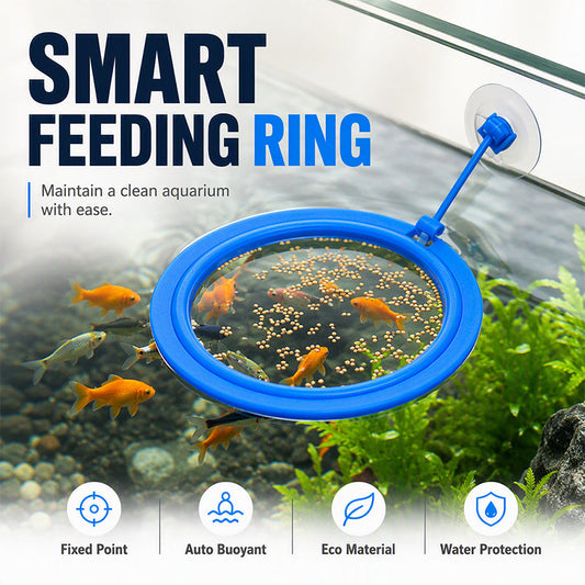 🐠 Floating Fish Feeding Ring – Suction Cup & Precision Feeding Zone