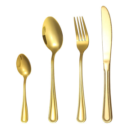 🍴 4-Piece Stainless Steel Flatware Set – Mirror Finish & Resilient Build