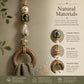 🪵 Decorative Beaded Towel Hanger with Wooden Ring – Rustic Charm & Handcrafted Materials