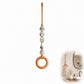 🪵 Decorative Beaded Towel Hanger with Wooden Ring – Rustic Charm & Handcrafted Materials