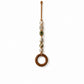 🪵 Decorative Beaded Towel Hanger with Wooden Ring – Rustic Charm & Handcrafted Materials