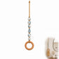🪵 Decorative Beaded Towel Hanger with Wooden Ring – Rustic Charm & Handcrafted Materials