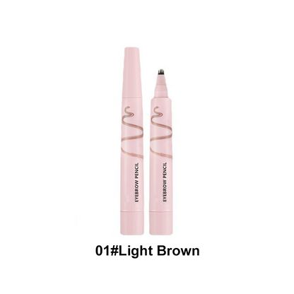 👁️ LIMITED‑TIME 50% OFF! 💧 4-Prong Eyebrow Pencil – Natural Hair-Like Strokes, Waterproof, 24H Wear ✏️