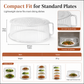 🍱 LIMITED‑TIME 50% OFF! ♨️ Multi-Layer Stackable Microwave Food Cover – Splatter Protection, Moisture Retention & Stackable Design 🍽️