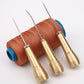 🪡 LIMITED‑TIME 50% OFF! 🌟 5PCS Leather Sewing Awl Kit – High-Strength Steel & Copper Handle, 4 Interchangeable Needles & Waxed Thread – Professional Stitching for Leather, Canvas & DIY 🧰