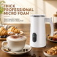 ☕ 50% OFF NOW! 🥛 Electric Milk Frother – Hot & Cold Foam, Magnetic Whisk & Cafe Quality – 400W for Lattes, Cappuccinos & More 🍶