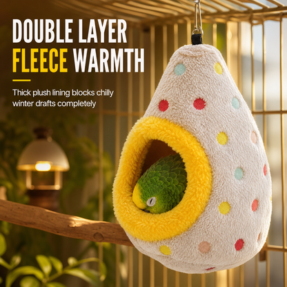 🐦 LIMITED‑TIME 50% OFF! 🪺 Hanging Cotton Bird Nest Hammock – Double-Layer Fleece Warm Cave For Small Birds 🌿