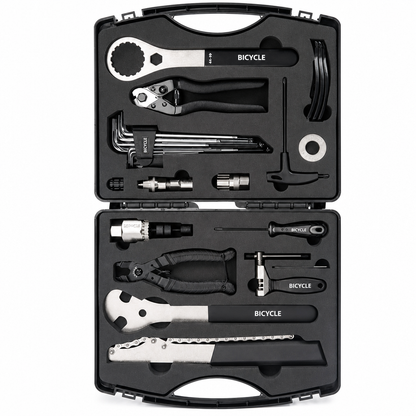 🚲 50% OFF NOW! 🔧 Bicycle Repair Tool Set – Alloy Steel, Heavy Torque & Complete Kit – With Plastic Storage Case 🛠️