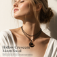 🌙 LIMITED‑TIME 50% OFF! 🖤 Gothic Dark Crystal Beaded Chain Necklace with Hollow Out Moon Alloy Pendant 📿