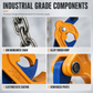 🏗️ 50% OFF NOW! 🔒 Heavy-Duty Drum Clamp – G80 Alloy Chains, Automatic Gravity Grip & Forged Manganese – For Industrial Overhead Lifting 💪