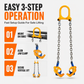 🏗️ 50% OFF NOW! 🔒 Heavy-Duty Drum Clamp – G80 Alloy Chains, Automatic Gravity Grip & Forged Manganese – For Industrial Overhead Lifting 💪
