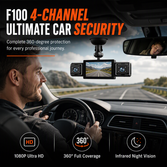 📹 50% OFF NOW! 🚗 4-Lens Dash Cam – 1080P HD, Infrared Night Vision & GPS Sync – Full-Cabin Coverage with Rotatable Lenses 🛡️