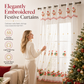 ❄️ LIMITED‑TIME 50% OFF! 🔔 Christmas Embroidered Sheer Window Curtain Panel with Snowflake and Bell Patterns 🎄